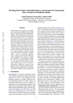 Decoding Dark Matter: Specialized Sparse Autoencoders for Interpreting
  Rare Concepts in Foundation Models