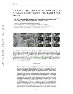CityGaussianV2: Efficient and Geometrically Accurate Reconstruction for Large-Scale Scenes