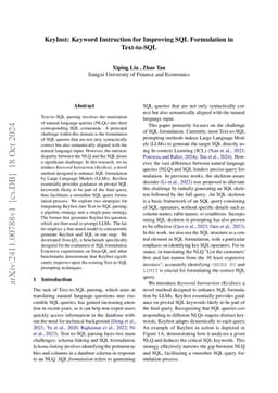 KeyInst: Keyword Instruction for Improving SQL Formulation in
  Text-to-SQL