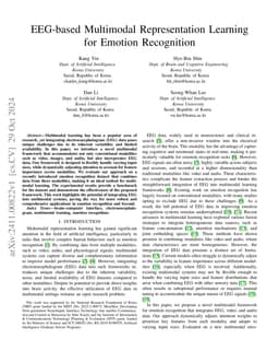 EEG-based Multimodal Representation Learning for Emotion Recognition