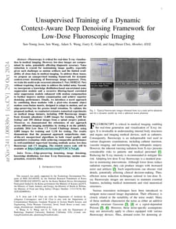 Unsupervised Training of a Dynamic Context-Aware Deep Denoising
  Framework for Low-Dose Fluoroscopic Imaging