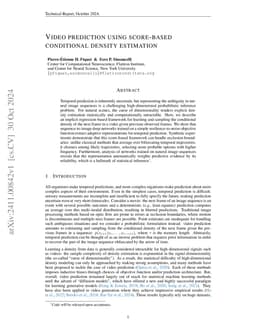 Video prediction using score-based conditional density estimation