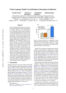 Vision-Language Models Can Self-Improve Reasoning via Reflection