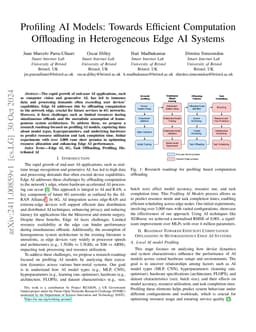 Profiling AI Models: Towards Efficient Computation Offloading in
  Heterogeneous Edge AI Systems