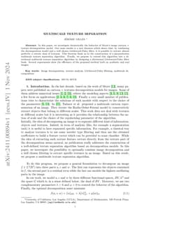 Multiscale texture separation