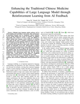Enhancing the Traditional Chinese Medicine Capabilities of Large
  Language Model through Reinforcement Learning from AI Feedback