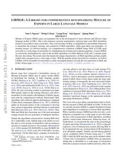 LIBMoE: A Library for comprehensive benchmarking Mixture of Experts in
  Large Language Models