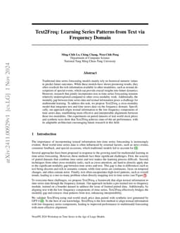 Text2Freq: Learning Series Patterns from Text via Frequency Domain