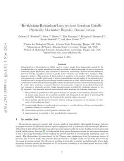 Re-thinking Richardson-Lucy without Iteration Cutoffs: Physically
  Motivated Bayesian Deconvolution