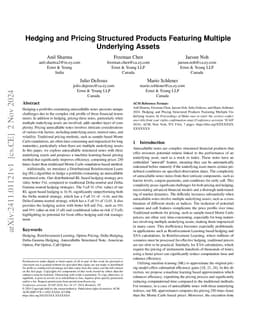 Hedging and Pricing Structured Products Featuring Multiple Underlying
  Assets