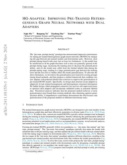 HG-Adapter: Improving Pre-Trained Heterogeneous Graph Neural Networks
  with Dual Adapters