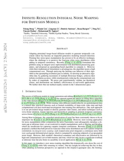 Infinite-Resolution Integral Noise Warping for Diffusion Models