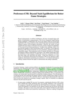 Preference-CFR$\:$ Beyond Nash Equilibrium for Better Game Strategies