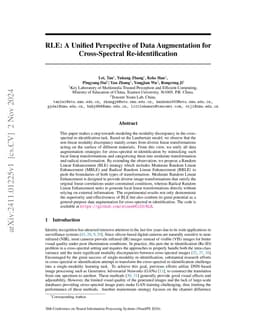 RLE: A Unified Perspective of Data Augmentation for Cross-Spectral
  Re-identification
