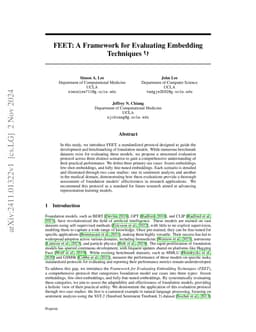 FEET: A Framework for Evaluating Embedding Techniques
