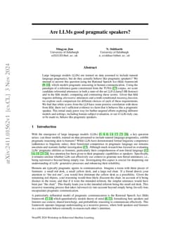 Are LLMs good pragmatic speakers?