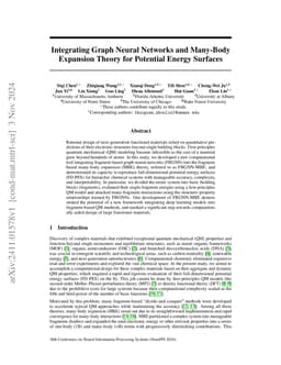 Integrating Graph Neural Networks and Many-Body Expansion Theory for
  Potential Energy Surfaces