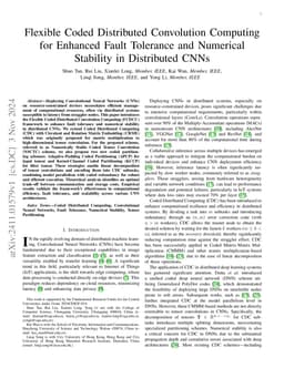 Flexible Coded Distributed Convolution Computing for Enhanced Fault
  Tolerance and Numerical Stability in Distributed CNNs