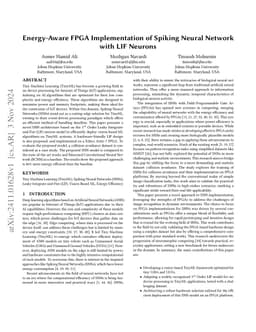 Energy-Aware FPGA Implementation of Spiking Neural Network with LIF
  Neurons