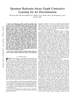 Quantum Rationale-Aware Graph Contrastive Learning for Jet Discrimination