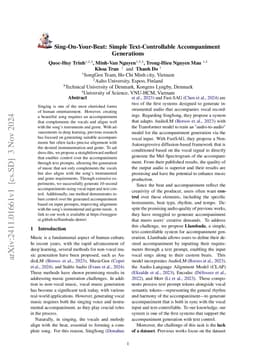 Sing-On-Your-Beat: Simple Text-Controllable Accompaniment Generations