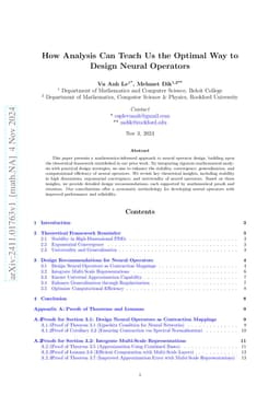 How Analysis Can Teach Us the Optimal Way to Design Neural Operators