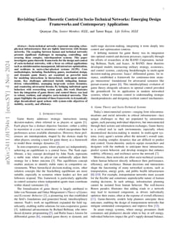 Revisiting Game-Theoretic Control in Socio-Technical Networks: Emerging
  Design Frameworks and Contemporary Applications