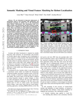 Semantic Masking and Visual Feature Matching for Robust Localization