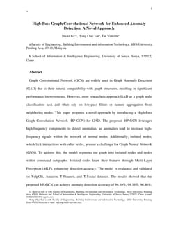 High-Pass Graph Convolutional Network for Enhanced Anomaly Detection: A
  Novel Approach