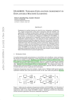 EXAGREE: Towards Explanation Agreement in Explainable Machine Learning