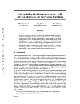 Understanding Variational Autoencoders with Intrinsic Dimension and
  Information Imbalance