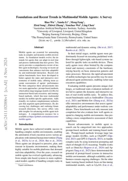 Foundations and Recent Trends in Multimodal Mobile Agents: A Survey