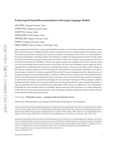Enhancing ID-based Recommendation with Large Language Models
