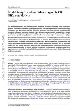 Model Integrity when Unlearning with T2I Diffusion Models