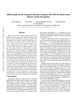 Differentially Private Integrated Decision Gradients (IDG-DP) for
  Radar-based Human Activity Recognition