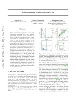 Semiparametric conformal prediction