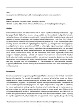 Advancements and limitations of LLMs in replicating human color-word associations