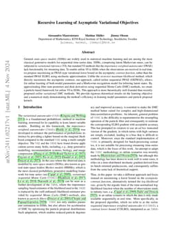 Recursive Learning of Asymptotic Variational Objectives