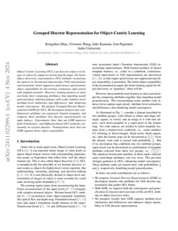 Grouped Discrete Representation for Object-Centric Learning