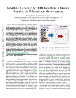 MADOD: Generalizing OOD Detection to Unseen Domains via G-Invariance
  Meta-Learning