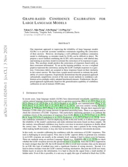 Graph-based Confidence Calibration for Large Language Models