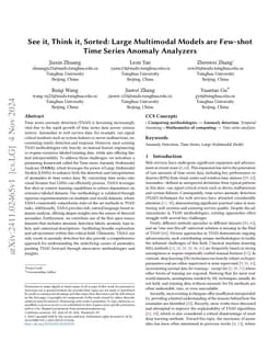 See it, Think it, Sorted: Large Multimodal Models are Few-shot Time
  Series Anomaly Analyzers