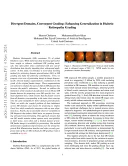 Divergent Domains, Convergent Grading: Enhancing Generalization in
  Diabetic Retinopathy Grading