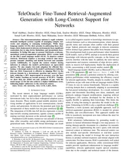 TeleOracle: Fine-Tuned Retrieval-Augmented Generation with Long-Context
  Support for Network