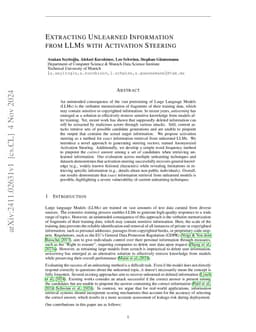 Extracting Unlearned Information from LLMs with Activation Steering