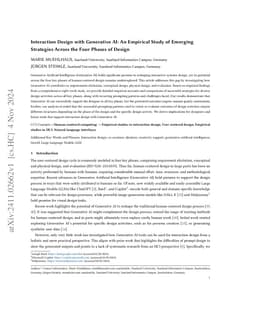 Interaction Design with Generative AI: An Empirical Study of Emerging
  Strategies Across the Four Phases of Design