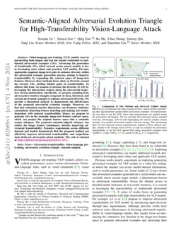 Semantic-Aligned Adversarial Evolution Triangle for High-Transferability
  Vision-Language Attack