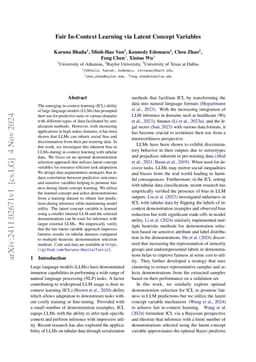 Fair In-Context Learning via Latent Concept Variables