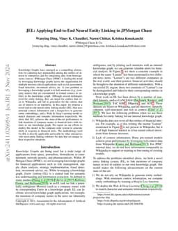 JEL: Applying End-to-End Neural Entity Linking in JPMorgan Chase