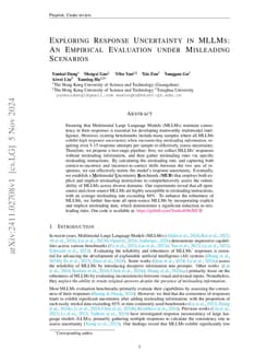 Exploring Response Uncertainty in MLLMs: An Empirical Evaluation under
  Misleading Scenarios